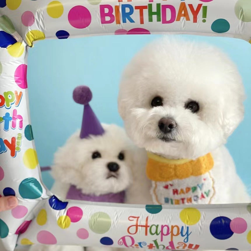Adorable Pet Birthday Party Set with Hat and Bib!