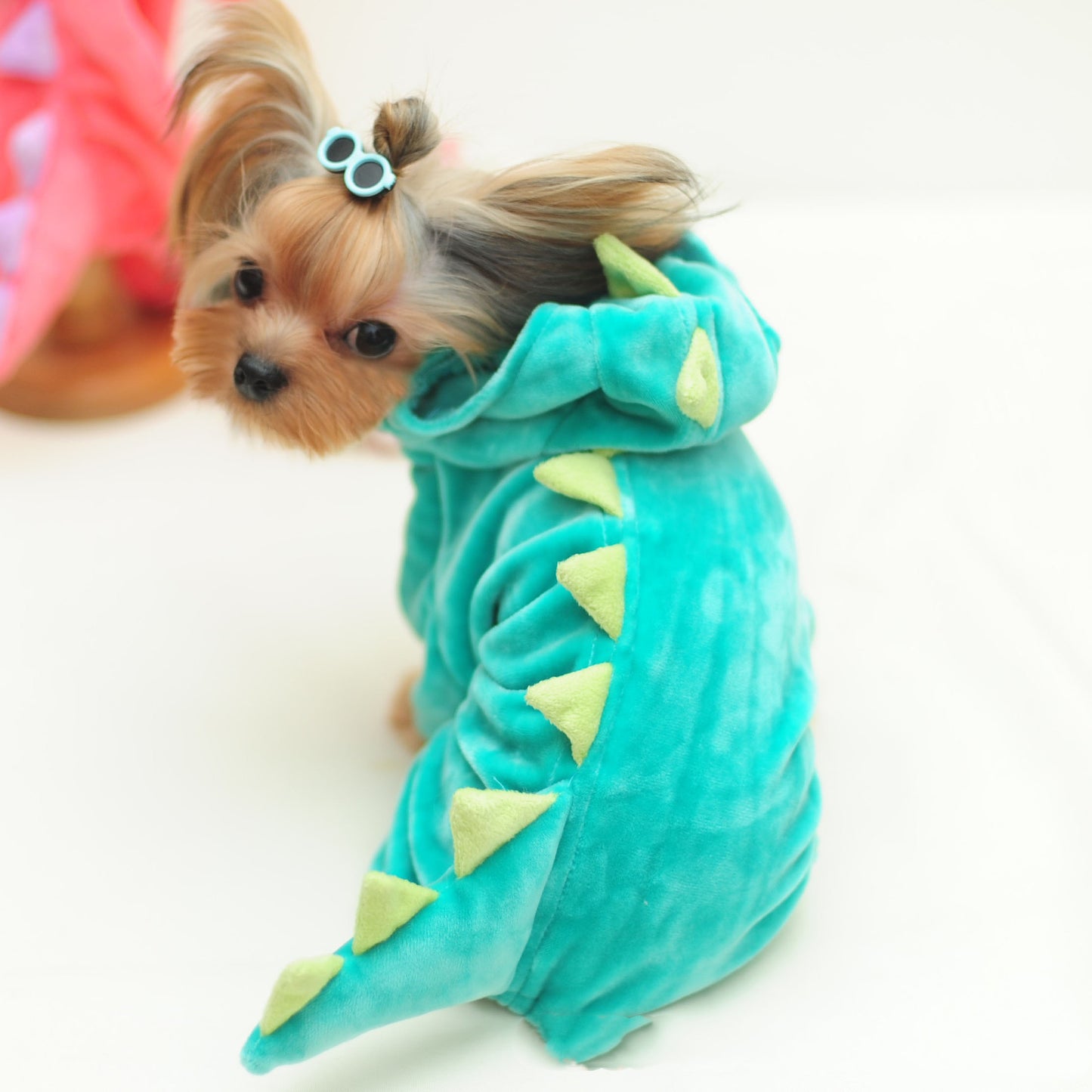 Funny Dinosaur Transformation Costume for Dogs - Halloween Fun!