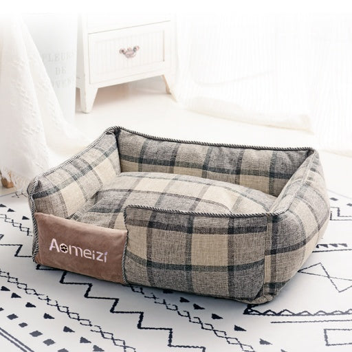 Cozy Winter Dog Bed - Tough & Bite-Resistant!