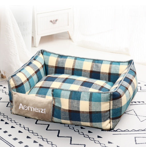 Cozy Winter Dog Bed - Tough & Bite-Resistant!