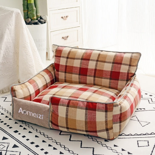 Cozy Winter Dog Bed - Tough & Bite-Resistant!