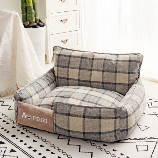 Cozy Winter Dog Bed - Tough & Bite-Resistant!