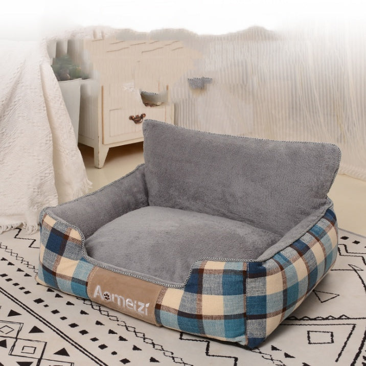 Cozy Winter Dog Bed - Tough & Bite-Resistant!