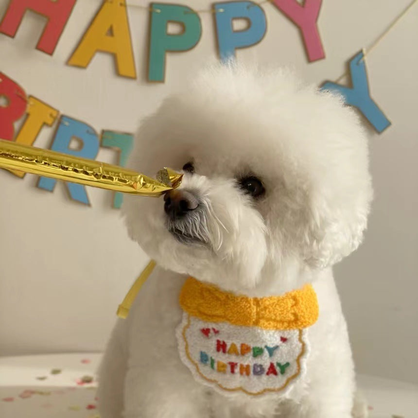 Adorable Pet Birthday Party Set with Hat and Bib!