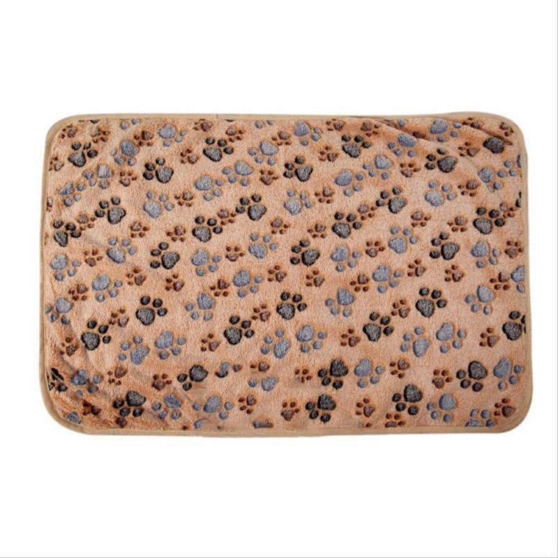 Cozy Paw Print Fleece Blanket for Pets