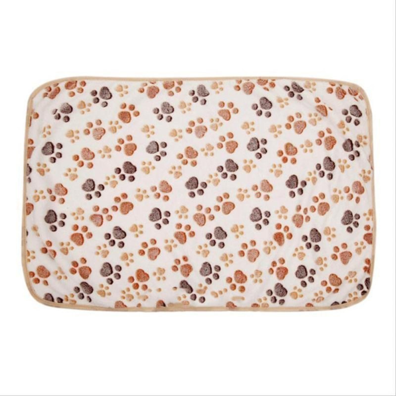 Cozy Paw Print Fleece Blanket for Pets