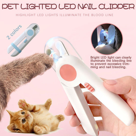 LED Pet Nail Clippers with Precision Light