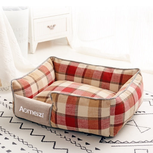 Cozy Winter Dog Bed - Tough & Bite-Resistant!