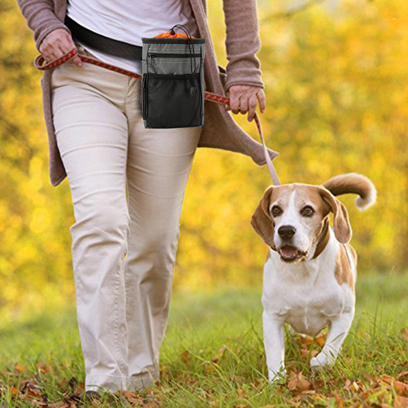 Multi-function Dog Training Bag with Folding Bowl, Garbage Bags