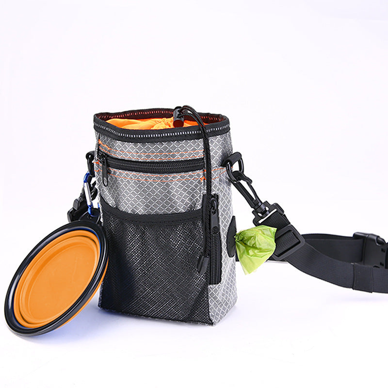 Multi-function Dog Training Bag with Folding Bowl, Garbage Bags