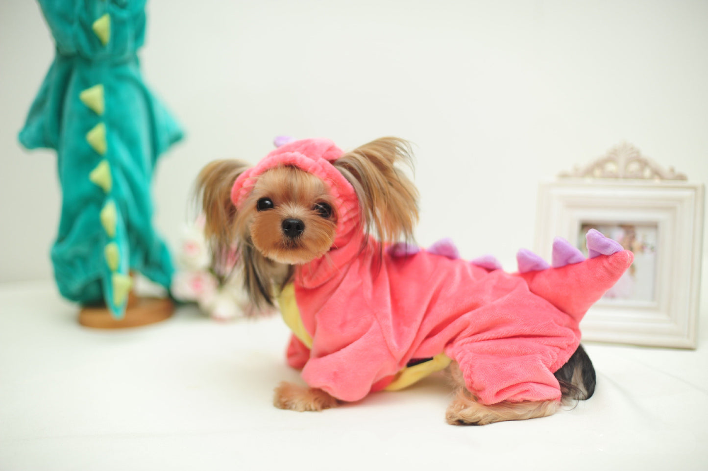 Funny Dinosaur Transformation Costume for Dogs - Halloween Fun!