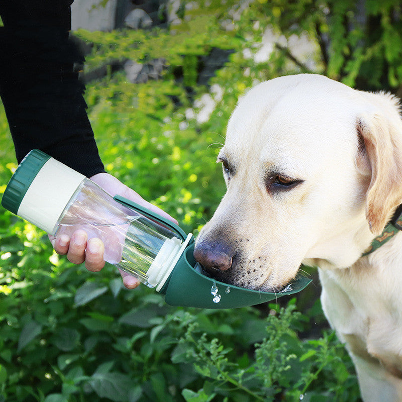 All-in-One Pet Travel Bottle & Foldable Food Bowl!