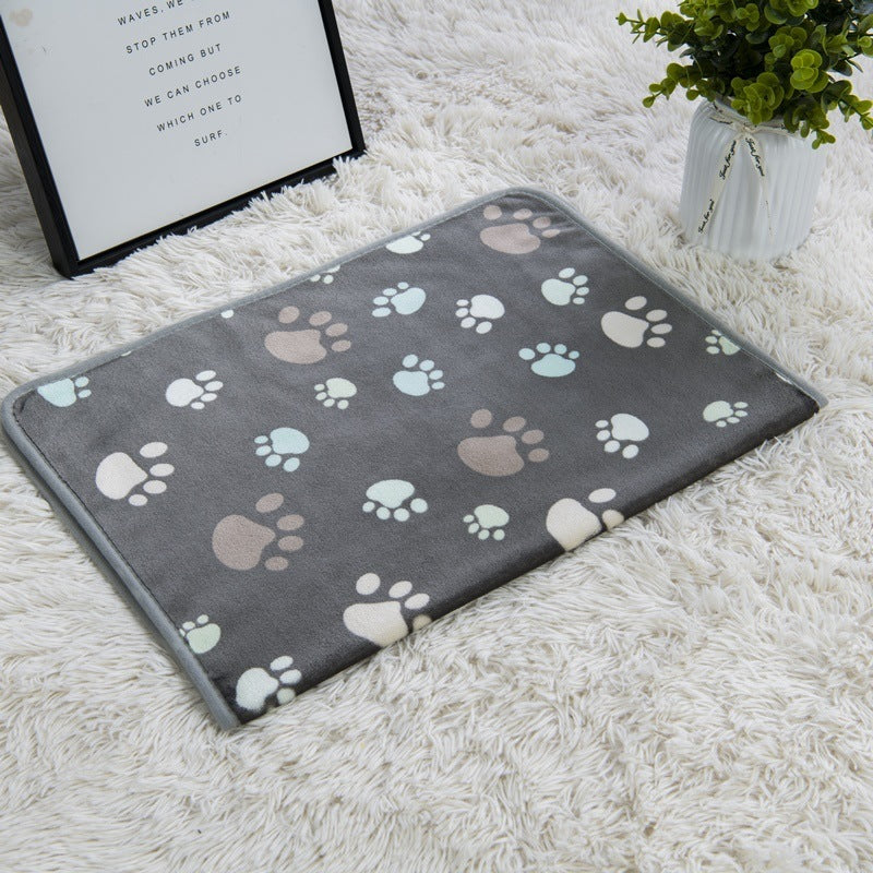Cozy Paw Print Fleece Blanket for Pets